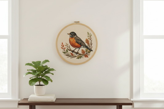 Floral Monogram in elegant interior setting