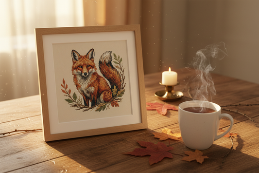 Golden Hour Fox - Desk Scene